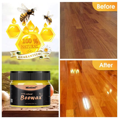 Natural Wood Wax Polish for Furniture Care Beeswax Polish for Wood Door, Floor, Tables, Chairs, Cabinets, Bed Frame