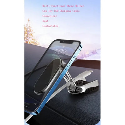 Magnetic Mobile Phone Holder Strong Magnetic Suction 360 Degree Rotating Adjustable Height Air Outlet Navigation Holder