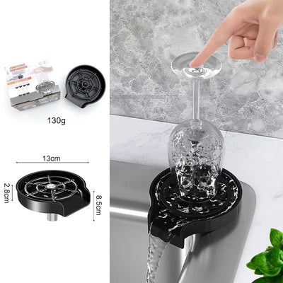 High Pressure Faucet Glass Rinser Automatic Cup Washer Bar Kitchen Beer Ktv Milk Tea Cup Cleaner Tool Sink Accessories Gadgets (with Pipe)