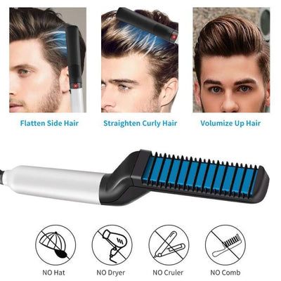 Multifunctional Hair Comb Brush Beard Hair Straighten Comb Quick Hairstyle For Men