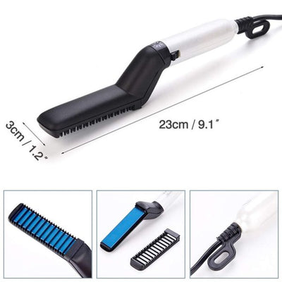 Multifunctional Hair Comb Brush Beard Hair Straighten Comb Quick Hairstyle For Men