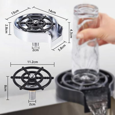 High Pressure Faucet Glass Rinser Automatic Cup Washer Bar Kitchen Beer Ktv Milk Tea Cup Cleaner Tool Sink Accessories Gadgets (with Pipe)