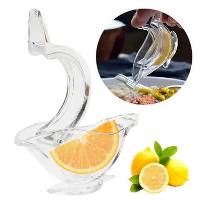 Manual Lemon Clip Portable Clear Fruit Juicer Bird Lemon Slice Squeezer Home Kitchen Bar Hand Gadget