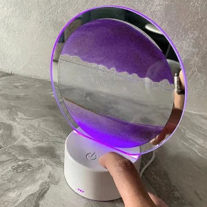 Rgb 16 Colors Led Sandscape Lamp 3d Moving Sand Art Night Light  Hourglass Light Quicksand Table Lamp Home Decor